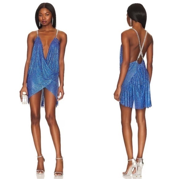 Bronx and Banco Dresses & Skirts - Bronx and Banco Xenia Wrap Dress in Blue & Indigo